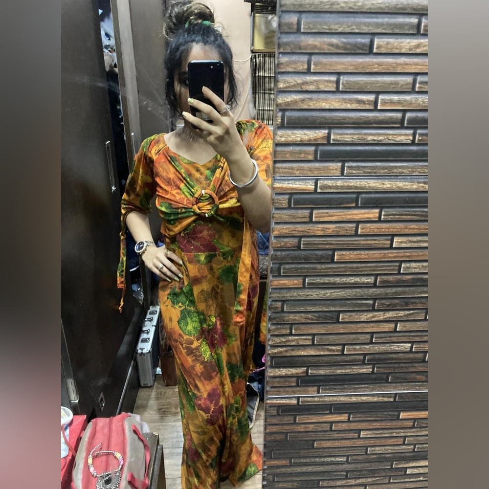 Long printed gown - Picture 2 of 3